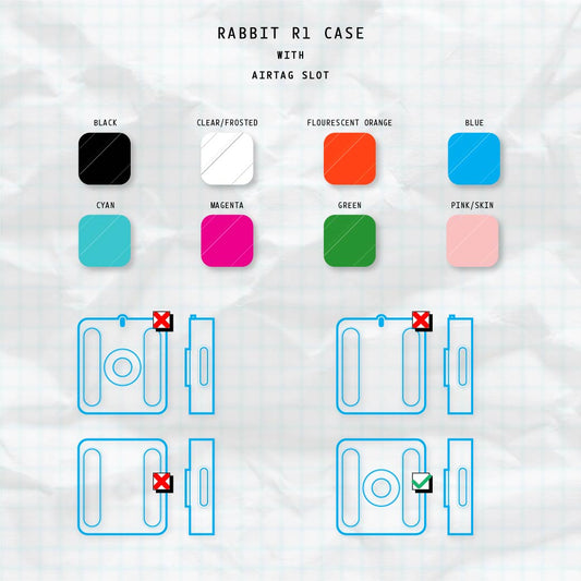 Rabbit R1 Case with Lanyard and AirTag Slot
